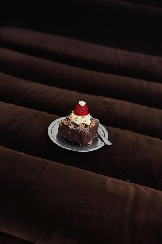 Santa Hat Christmas Chocolate & Walnut Brownies  (gf)