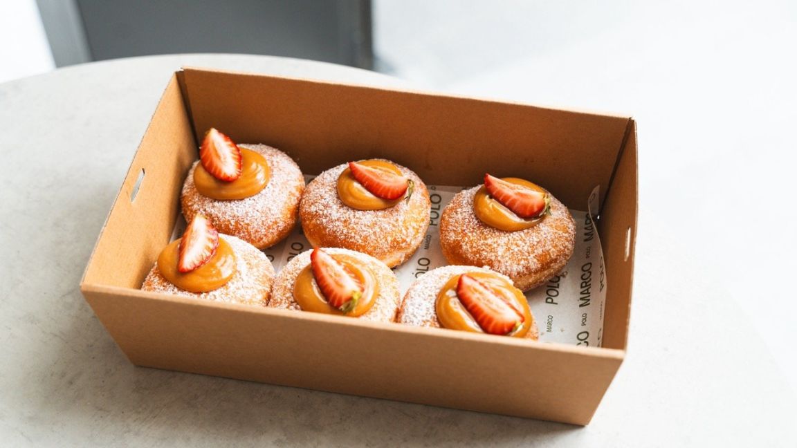 Mini Bomboloni Doughnuts - Salted Caramel Filling