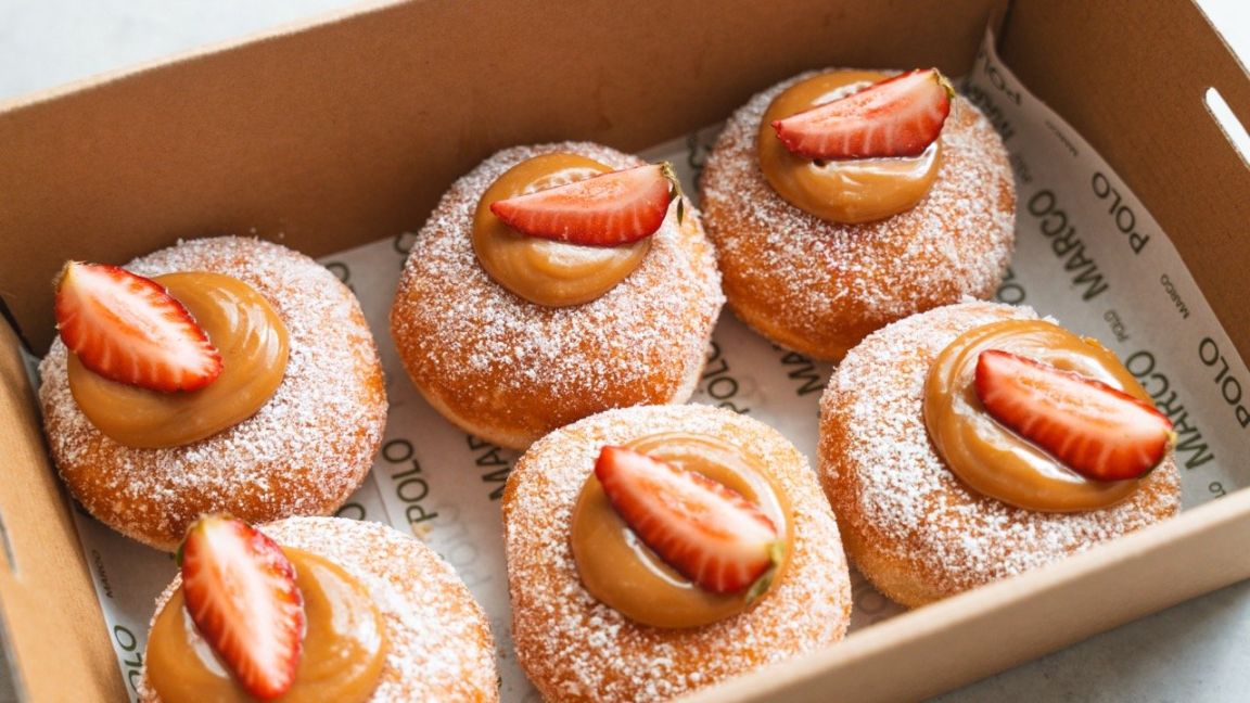 Mini Bomboloni Doughnuts - Salted Caramel Filling