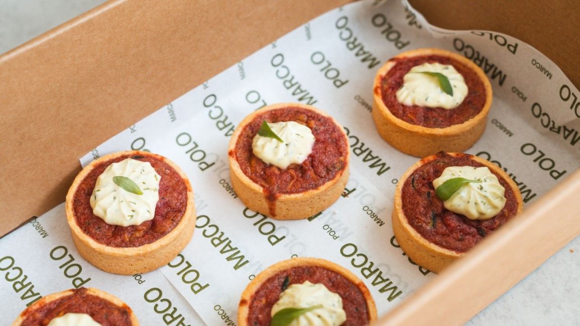 Mini Quiche Shells - Roasted Beetroot with Goats Cheese (V, GF)