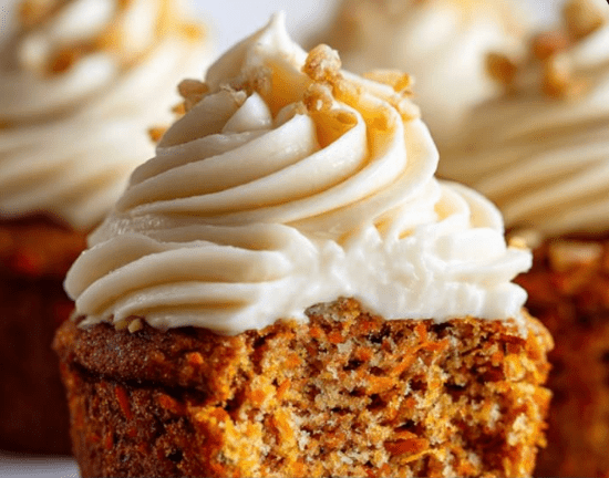 GLUTEN FREE Carrot Cake Muffins w Cream Cheese Frosting