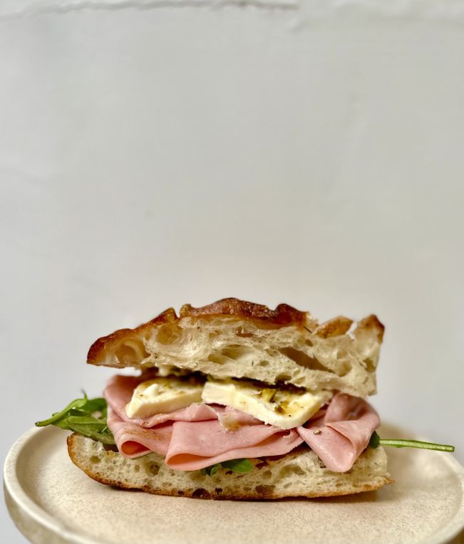 Mortadella & Pistachio Focaccia