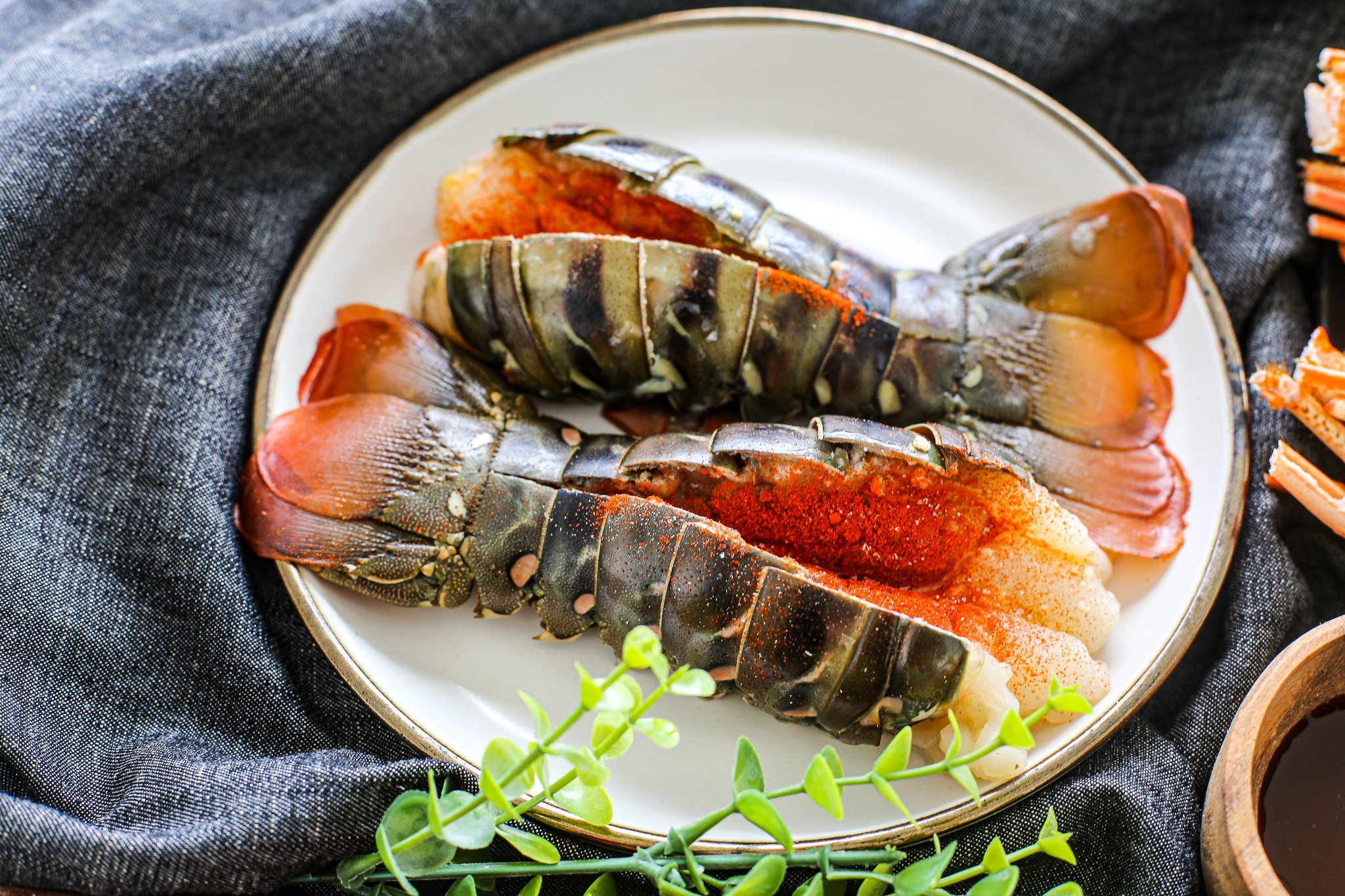 Uncooked Lobster Tail Garlic Butter Marinated (each)