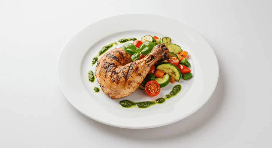 Chargrilled free range chicken on the bone