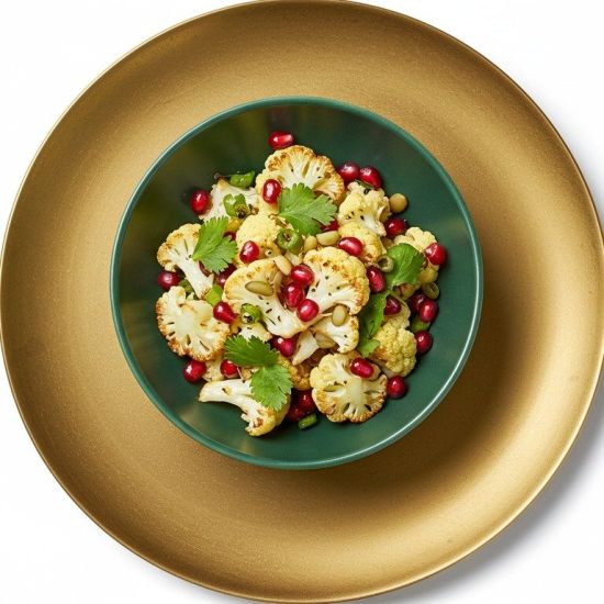 Roasted Cauliflower Herb and Pomegranate