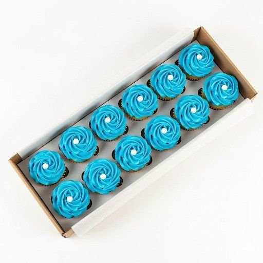 Blue Oktoberfest Cupcakes