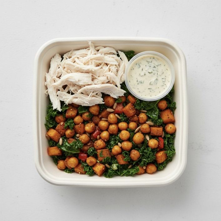 Poached Chicken & Chickpea Salad