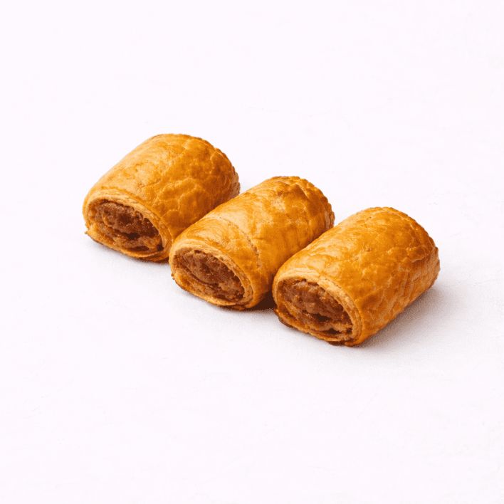 Pork & Fennel sausage rolls, tomato ketchup