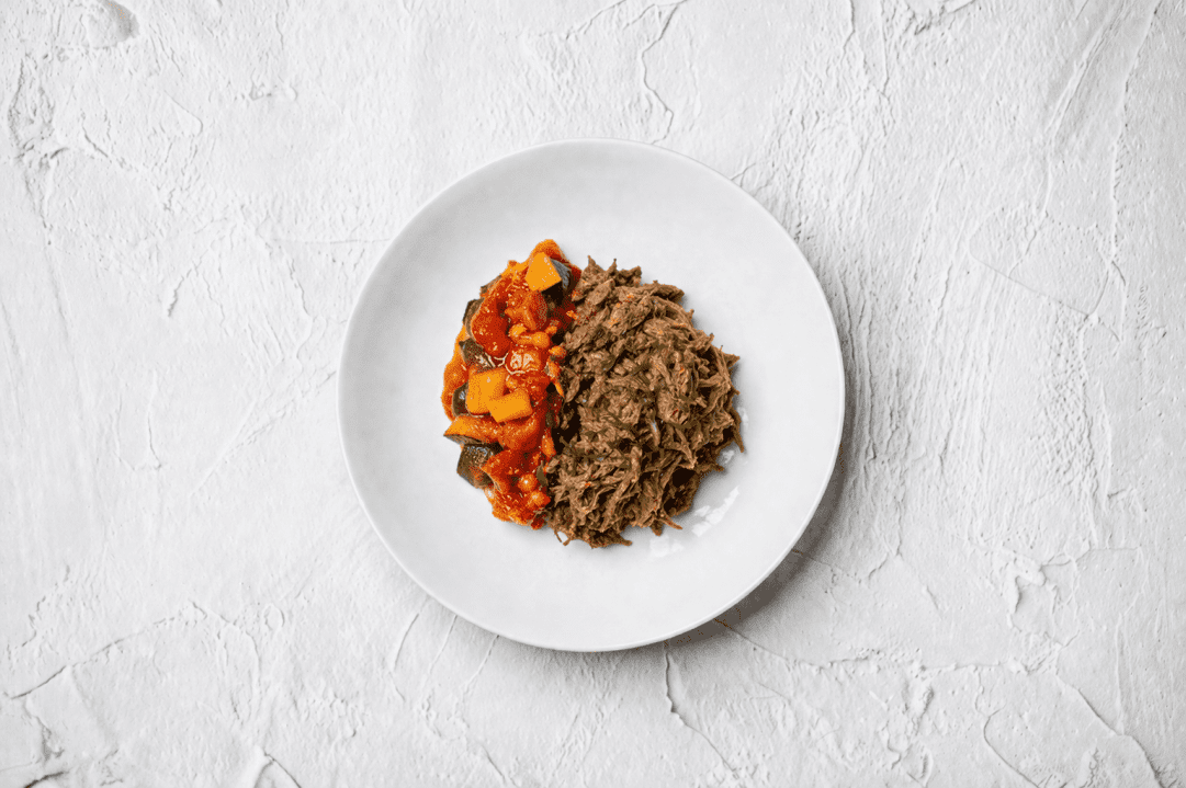 Slow Cooked Pulled Beef & Vegetables