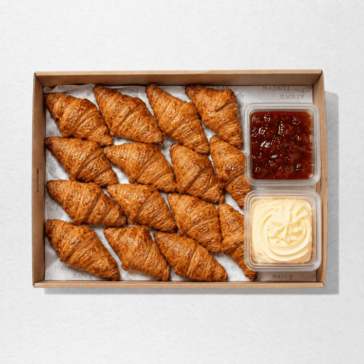 Croissant plain, Jam and Butter 