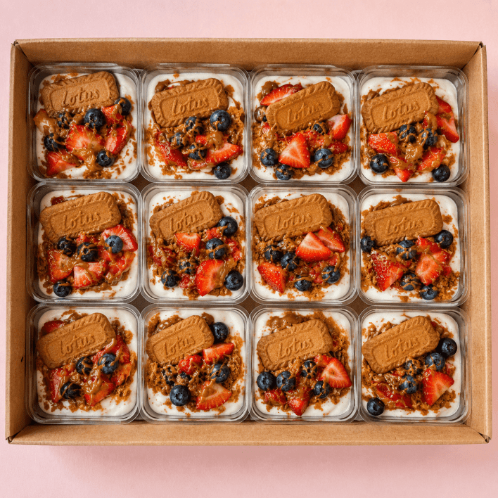 Biscoff, Greek Yogurt, Honey, Fruit