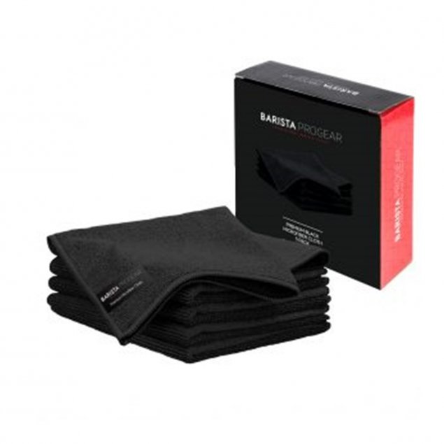 5 Premium Black Microfiber Cloths