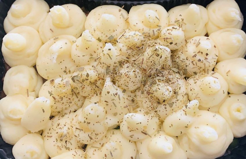 Shepherds pie with greens