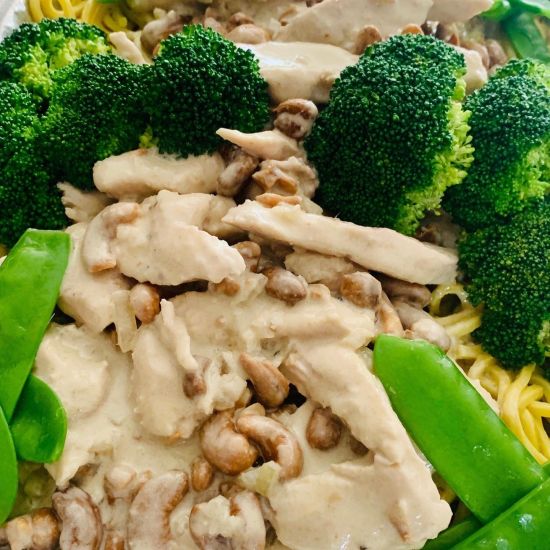 Thai Chicken and Cashews with Noodles