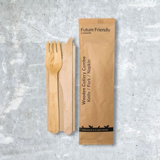 Cutlery Pack - Knife, Napkin & Fork Set