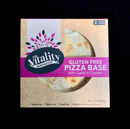 Vitality Pizza Base - Cheese & Garlic 6x580g