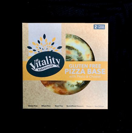 Vitality Pizza Base - Cheese & Pesto 6x580g