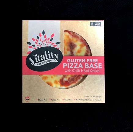 Vitality Pizza Base - Chilli & Red Onion 6x580g