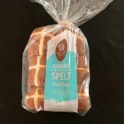 Wholemeal Hot X Buns Fruitless (6 Pk) 540g