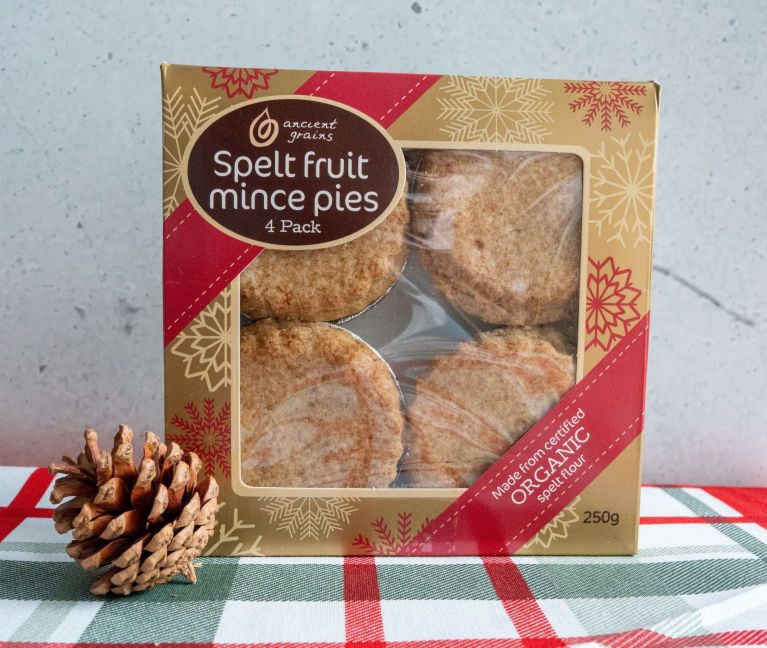 Ancient Grains Christmas Spelt Fruit Mince Pies* 250g