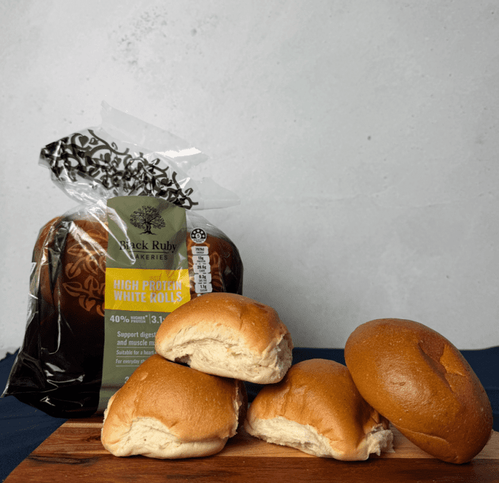 Black Ruby High Protein White Rolls 352g