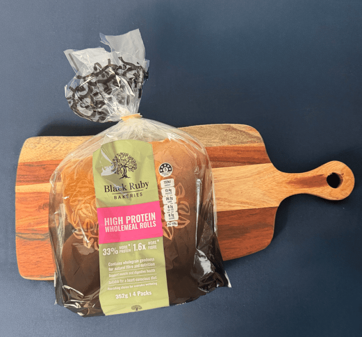 Black Ruby High Protein Wholemeal Rolls 352g