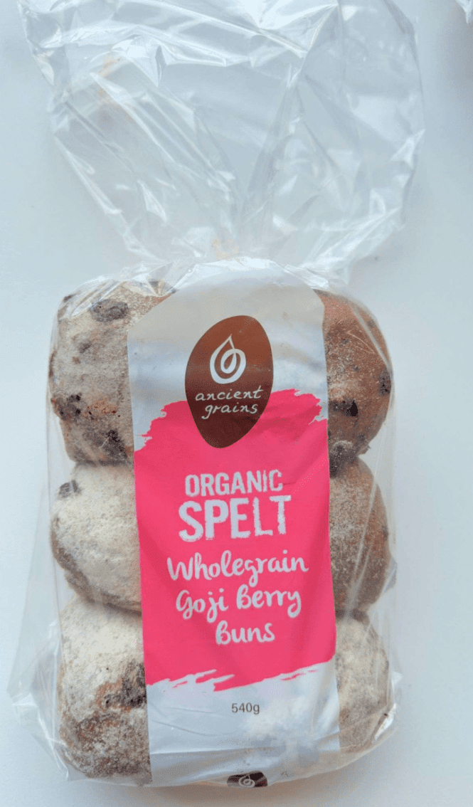 Ancient Grains Spelt Goji Berry Buns (6 pack) 540g