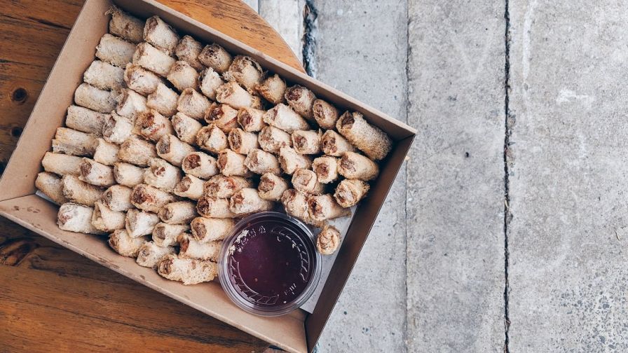 Vegetarian Netted Spring Rolls