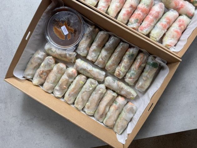 Lemongrass Chicken Rice Paper