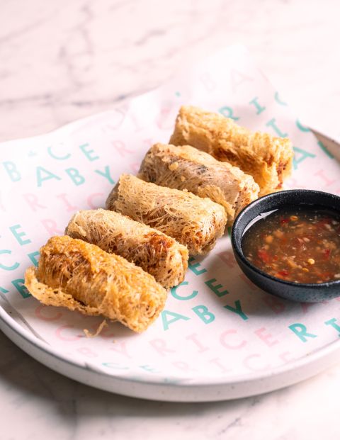 Vegetarian Netted Spring Rolls