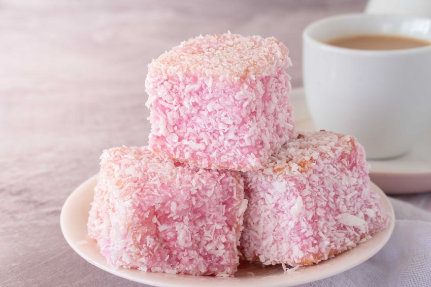 Chocolate & Raspberry Lamingtons - 1 per serve