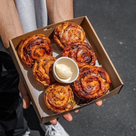 Platter of brioches & muffins for morning & afternoon tea catering | Auckland