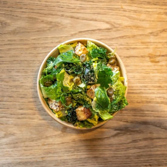 The Vegan Caesar - Croutons, Olives, Capers, Lettuce & Green Goddess Dressing