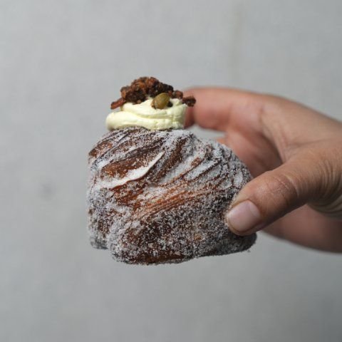 Freshly Baked Butter Layered Croissants | Raspberry and Lemon Zest Cruffins | Morning Tea Catering | Auckland