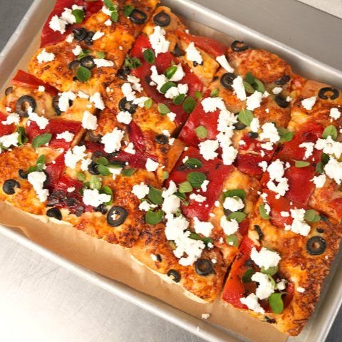 Freshly Baked Focaccia | Greek Feta & Olives