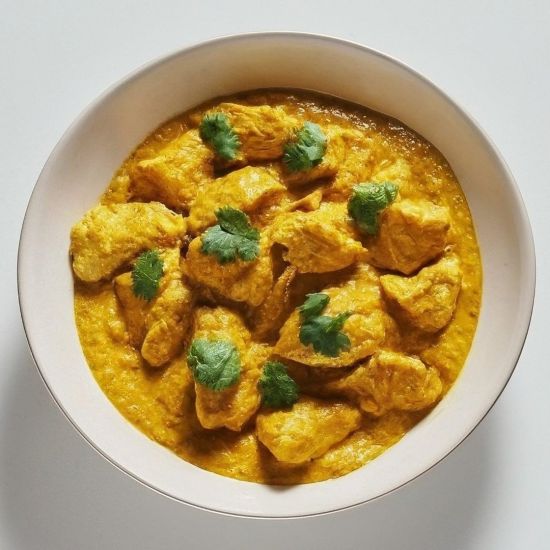 Chicken Korma Curry with Steamed Rice