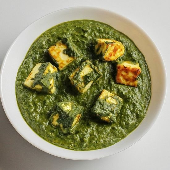 Palak Paneer with Steamed Rice