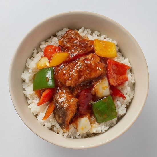 Sweet and Sour Fish with Steamed Rice