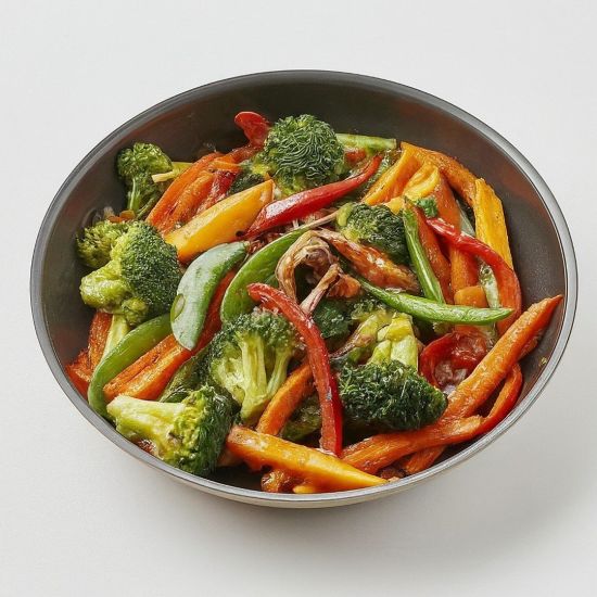 Vegetarian Stir Fry with Steamed Rice