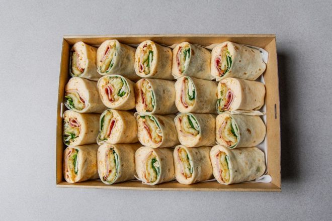 Wrap LARGE! with Bacon, Scrambled Egg, Hash-brown, Cheese & Spinach