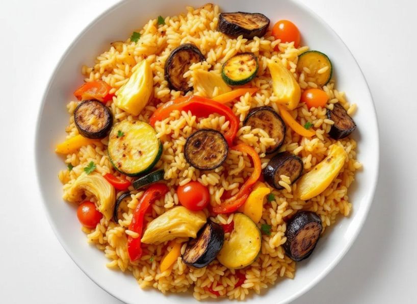 Vegetarian Paella (rice dish), Individual Portion