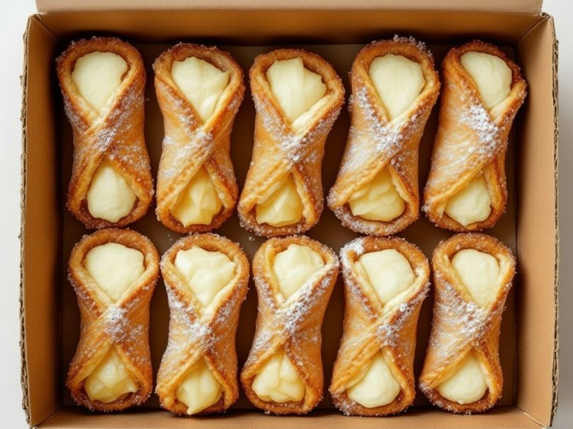 Mini Lemon Ricotta Cannoli, Box of 36