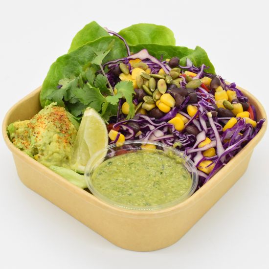 Red Cabbage, Black Bean & Corn Slaw Bowl