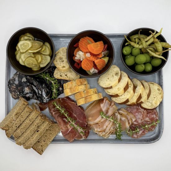 Salumi with pickled vegetables