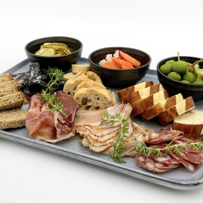 Salumi with pickled vegetables