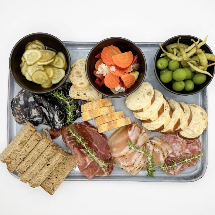 Salumi with pickled vegetables