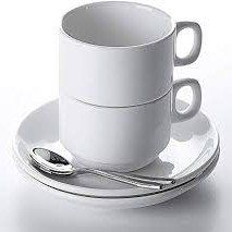 Ceramic Coffee Set - Cup, Saucer and Teaspoon