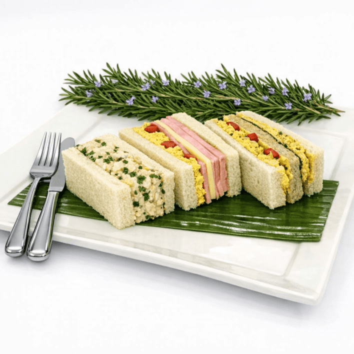 Club Sandwiches - cut into 3 ribbons