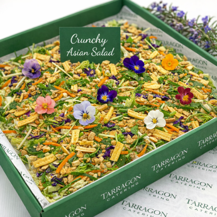 Crunchy Asian Salad - A mix of fresh Vegetables, salads, herbs and crunchy noodles with a sweet zippy dressing (Veg)