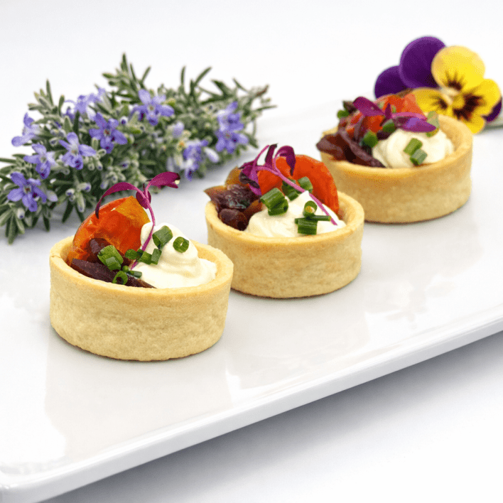 Goats Cheese & Blistered Cherry Tomato Tart - (VEG)